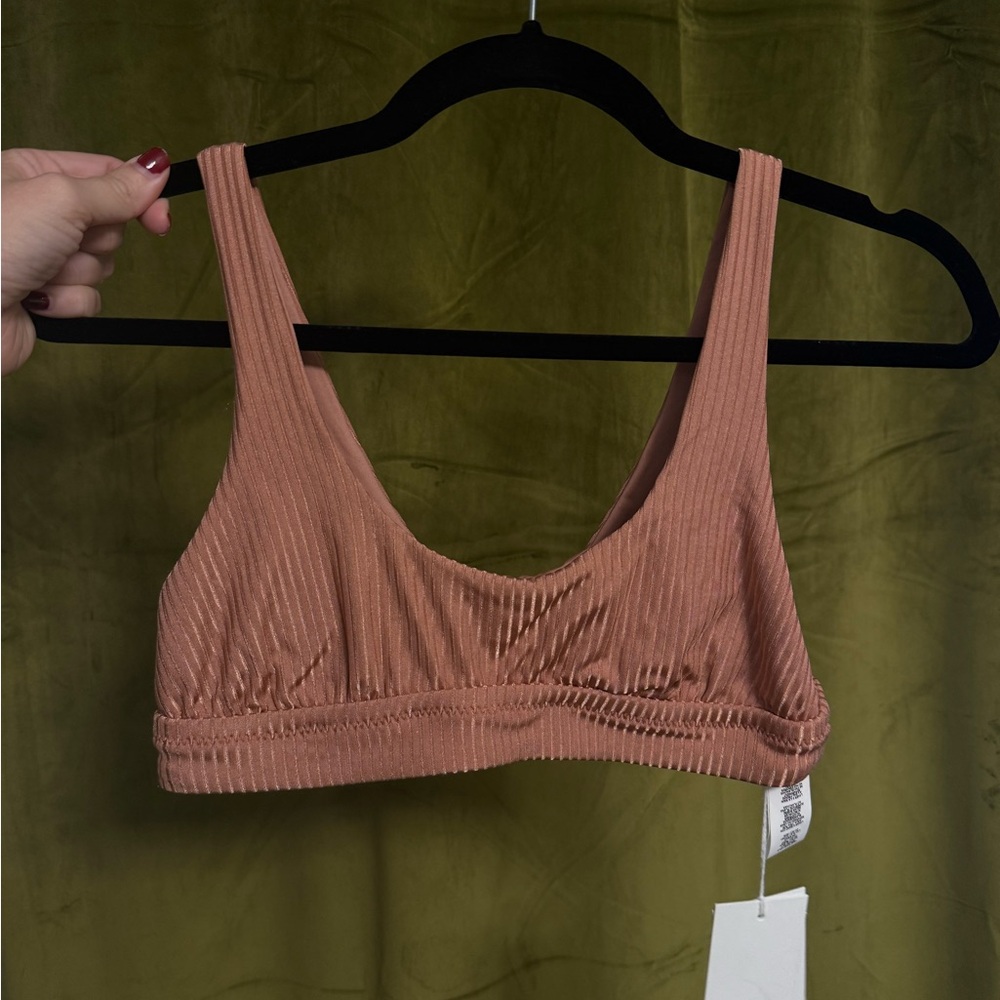 Vitamin A Ribbed Peach Bralette